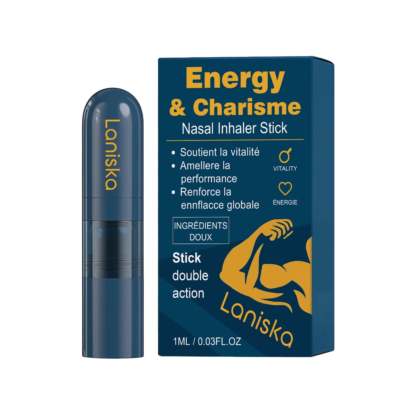 Nasal Inhaler Stick - 1ml Energy Charisma Respiratory Therapy Tool