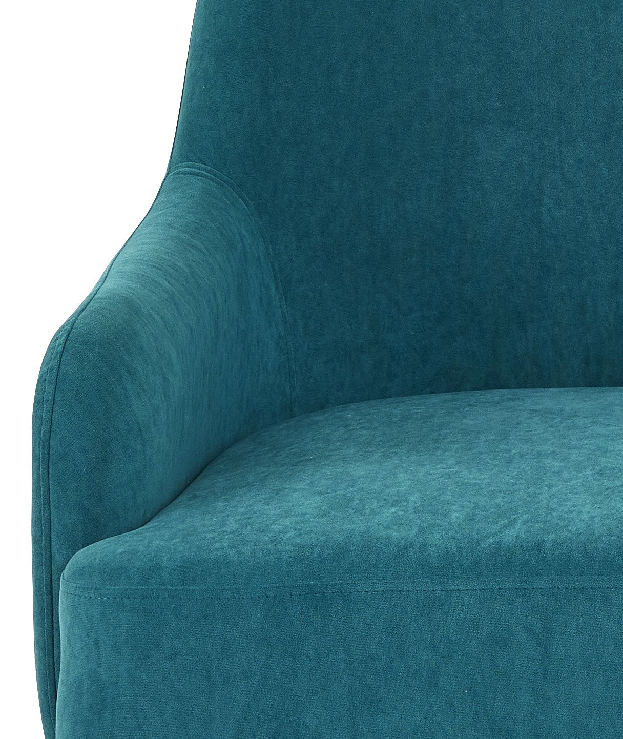 Greenish Blue Velvet Accent Chair, Modern Upholstered Armchair With