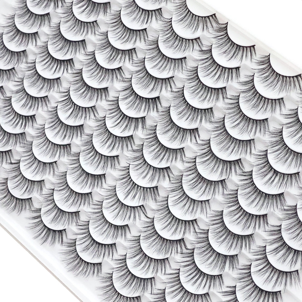 3D Multi-Layered False Eyelashes - Soft & Realistic Black Lashes