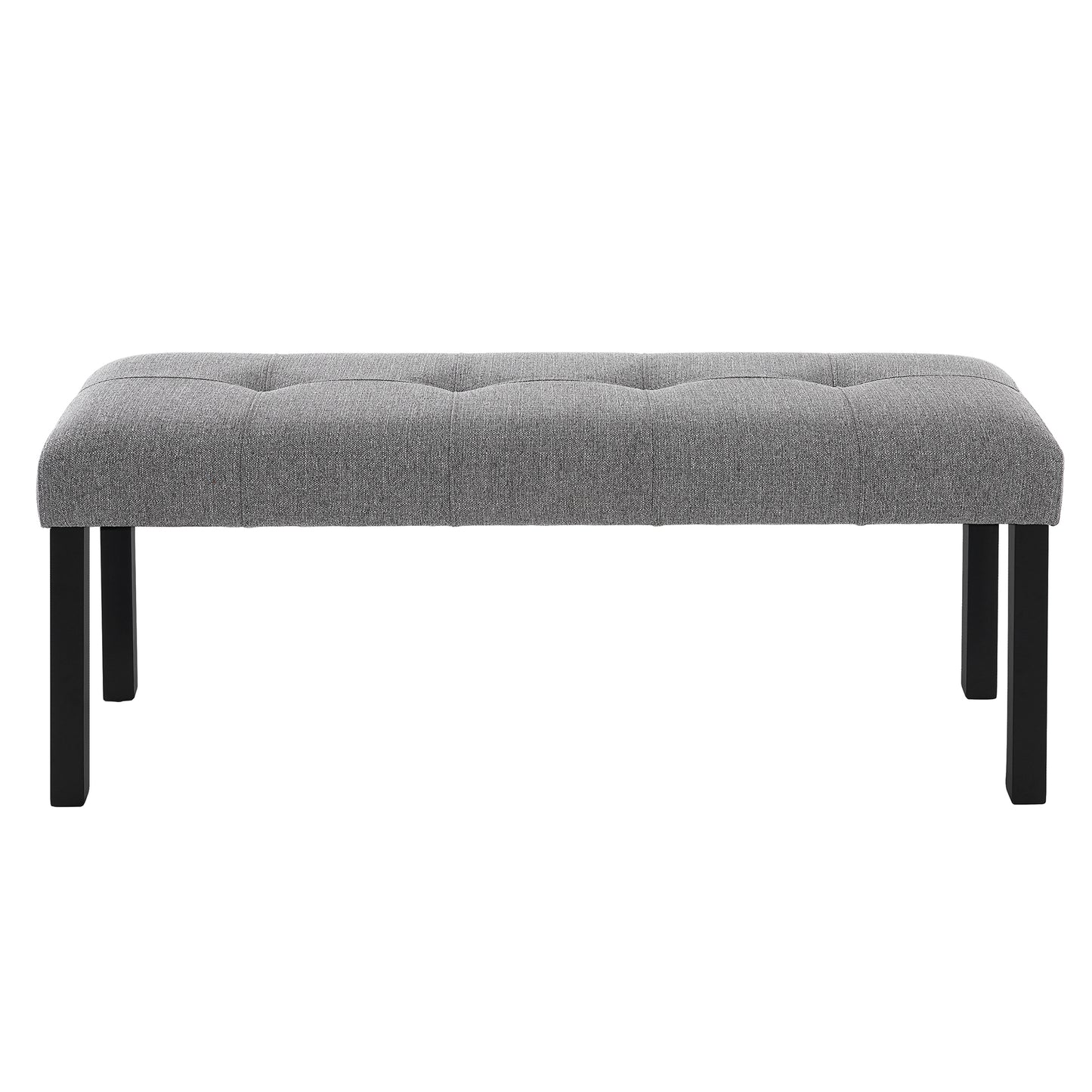 Modern Tufted Linen Dining Bench, Farmhouse Upholstered Entryway