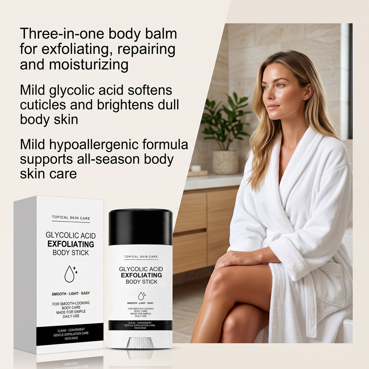 Exfoliating Body Stick - 15G Skincare Cleanser