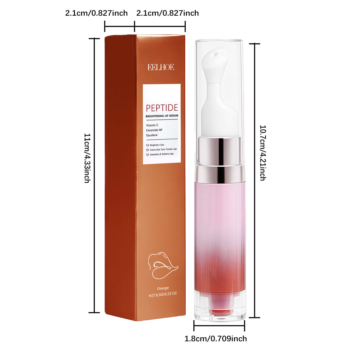 Skin Brightening Moisturizing Lip E Ssence Orange 6.5g 1 Box