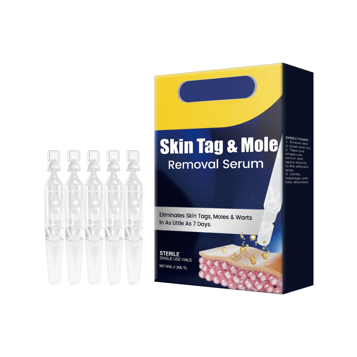 Skin Tag Mole Removal Serum with Disinfecting Solution - CJ