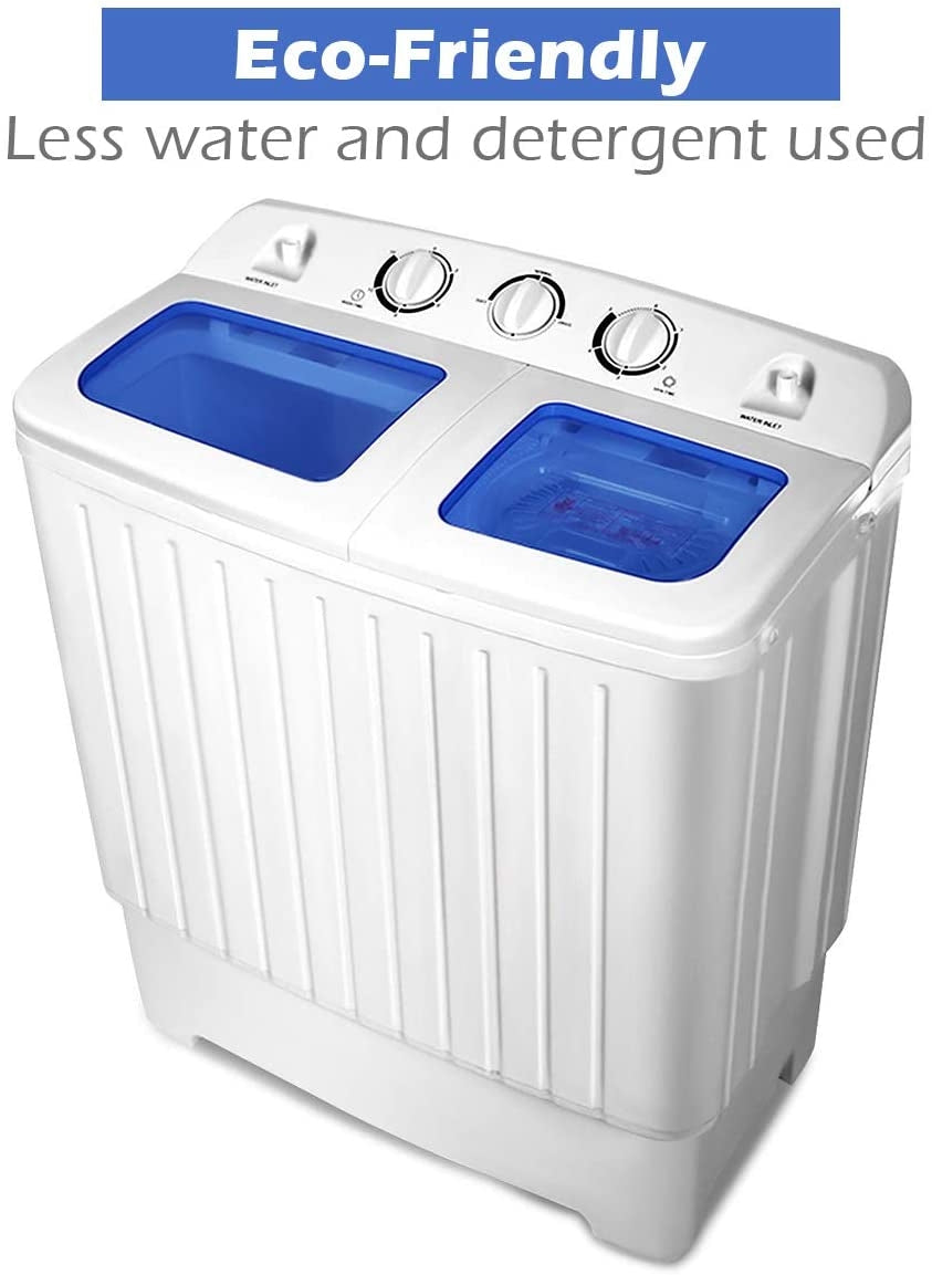 Compact Twin Tub Washing Machine - 20 Lbs for Home Use