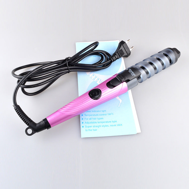 Large Spiral Hair Curler Iron for Curling & Straightening - Ceramic, Dual-Purpose