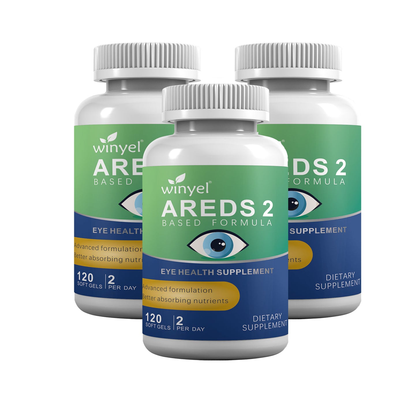 AREDS 2 Eye Vitamin Supplement with Lutein, Zeaxanthin, Zinc & Vitamins