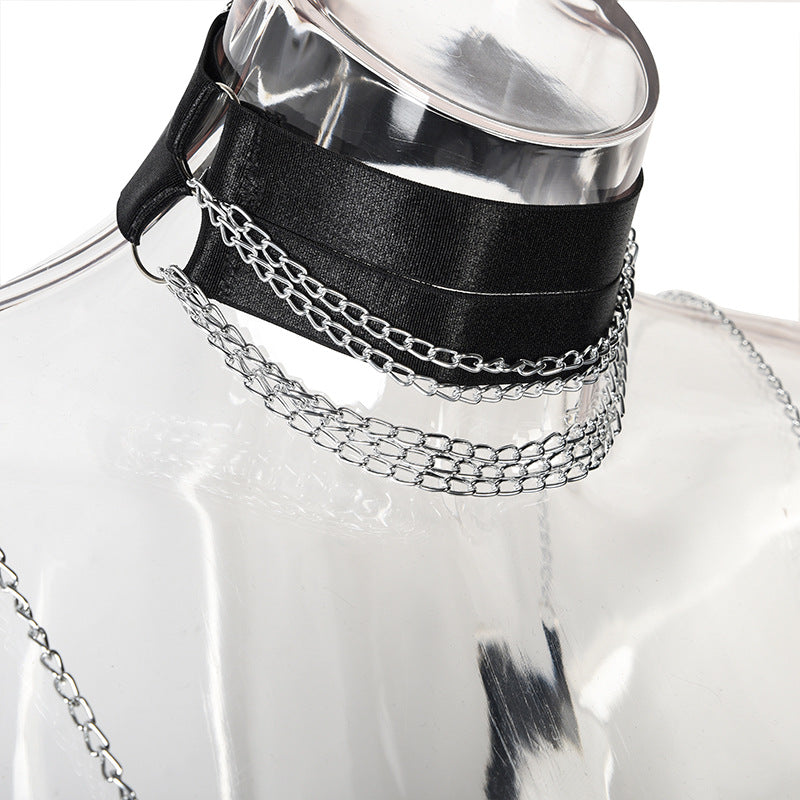 Mesh Chain Body-Shaping Corset with Adjustable Support for Women