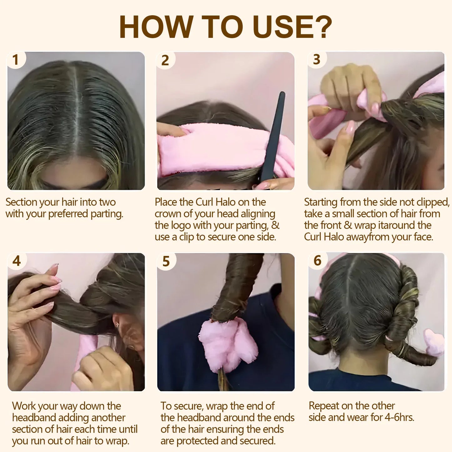 Satin Heatless Hair Curler Set - Overnight Natural Wave Styling Tool