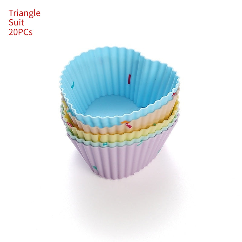 Silicone Baking Cups Set - Small Mold for Pudding, Cake & Dessert