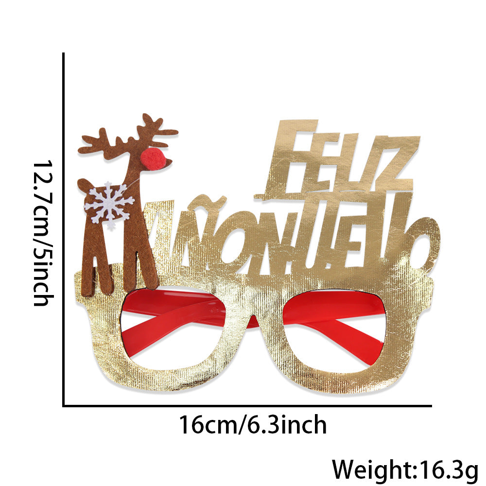 Christmas Snowflake Glasses - Festive Party Props for Holiday Celebration