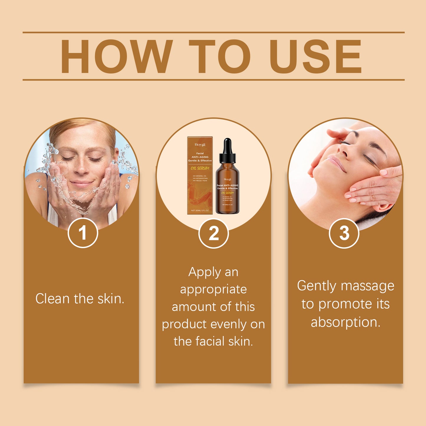 Anti-Aging Facial Essence Serum with Astaxanthin & Cactus Extract, 30ml