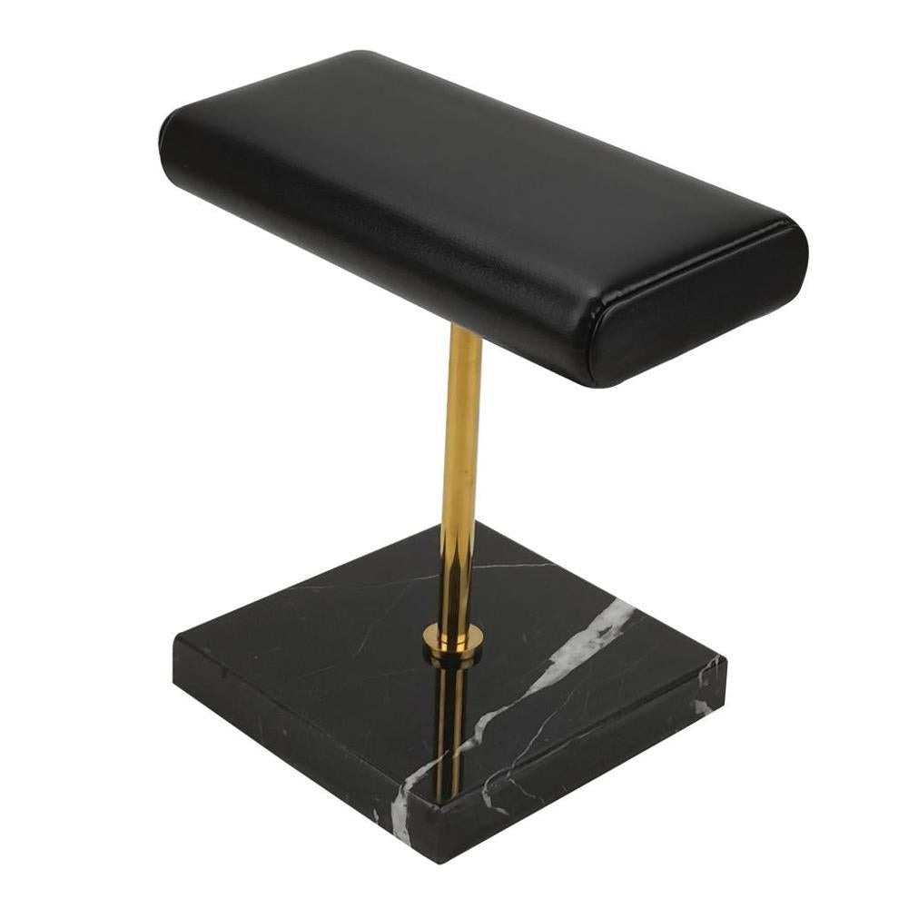 Marble Watch Display Stand with Leather Storage Rack - Multiple Colors & Rod Options