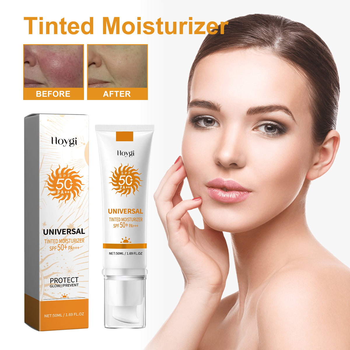 All-In-One Sunscreen Foundation Makeup with UV Protection 50ml