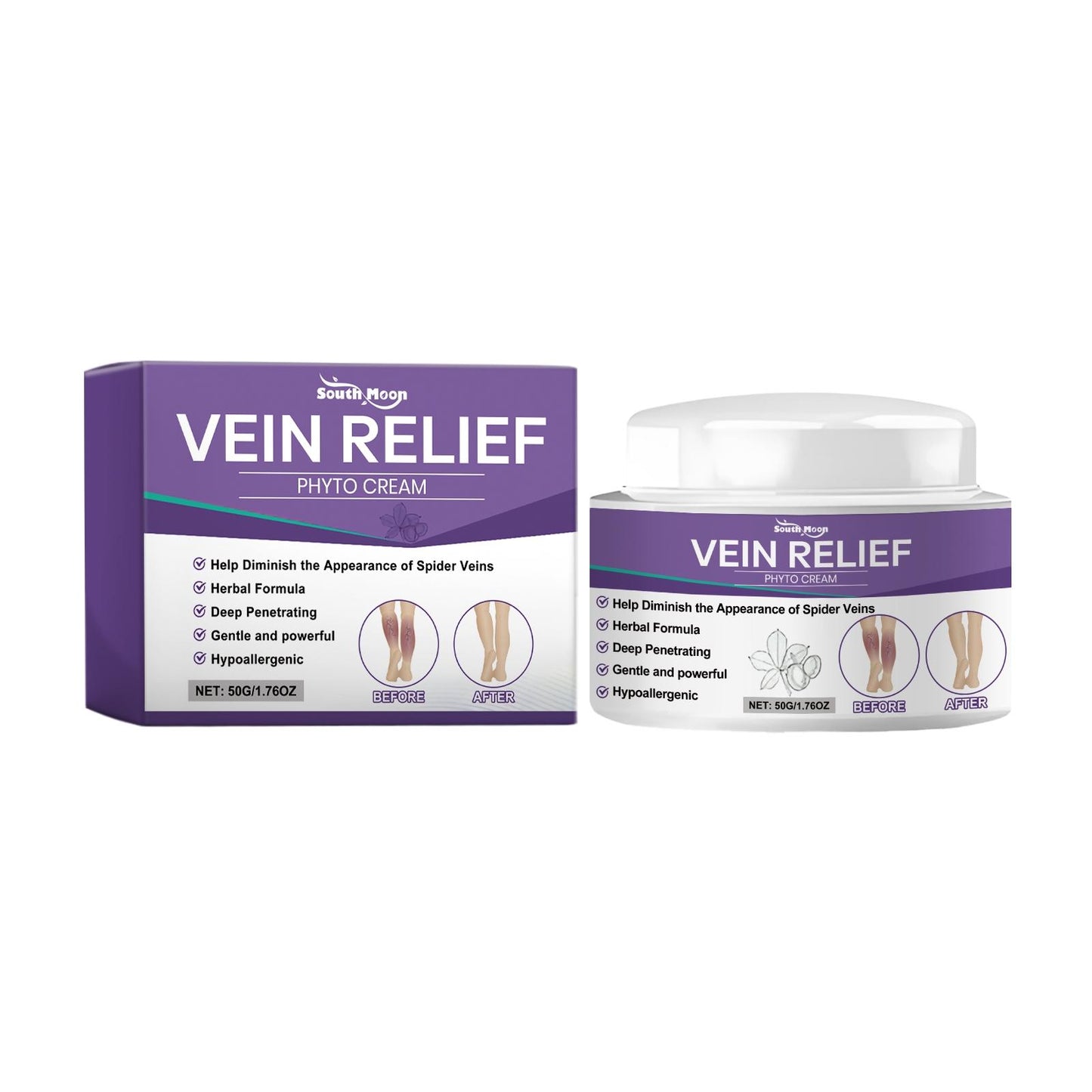 Vein Relief Phyto Cream with Horse Chestnut & Lavender Oil - 50g