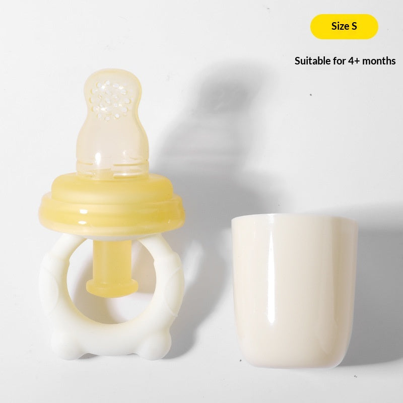 Baby Teething Fruit Puree Feeder - Silicone Baby Snack Sippy Cup