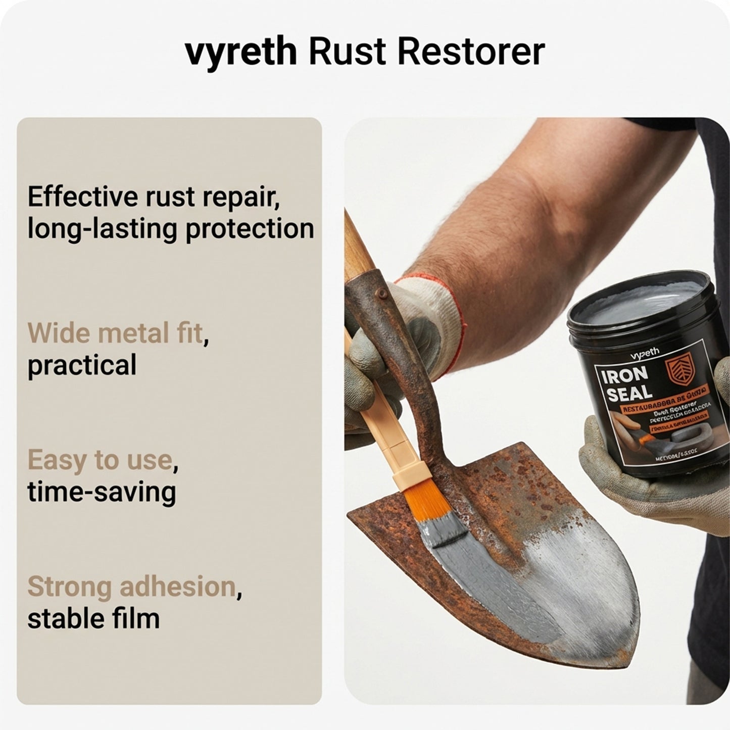 Rust Repair Paint 100g with Brush - Corrosion Restoration Coating