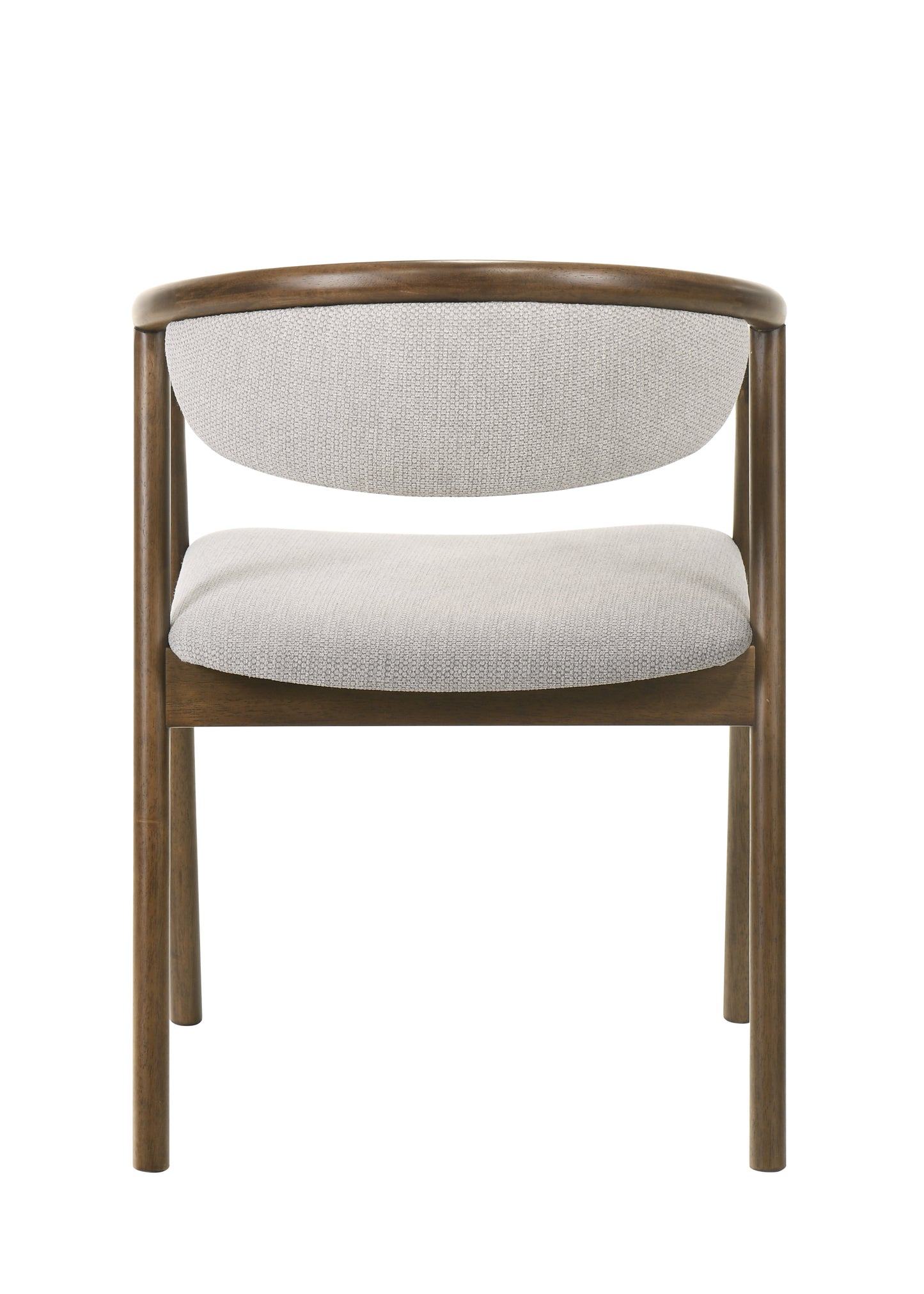Delina Gray Chenille & Walnut Side Chair - Padded Seat