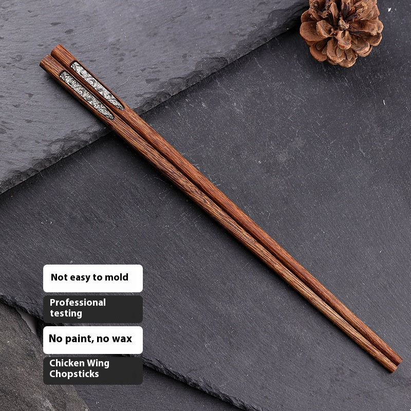 Retro Wooden Chopsticks - Colorful Kitchen Tableware, 25cm
