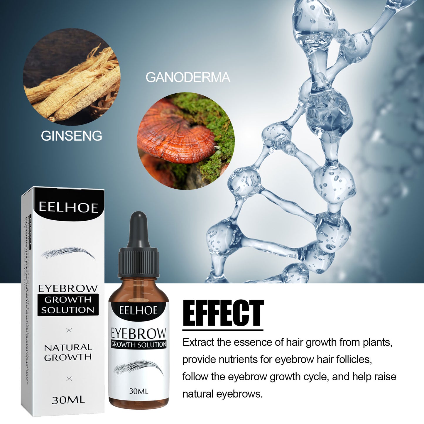 Natural Eyebrow Growth Serum - Nourishing Botanical Follicle Repair Liquid