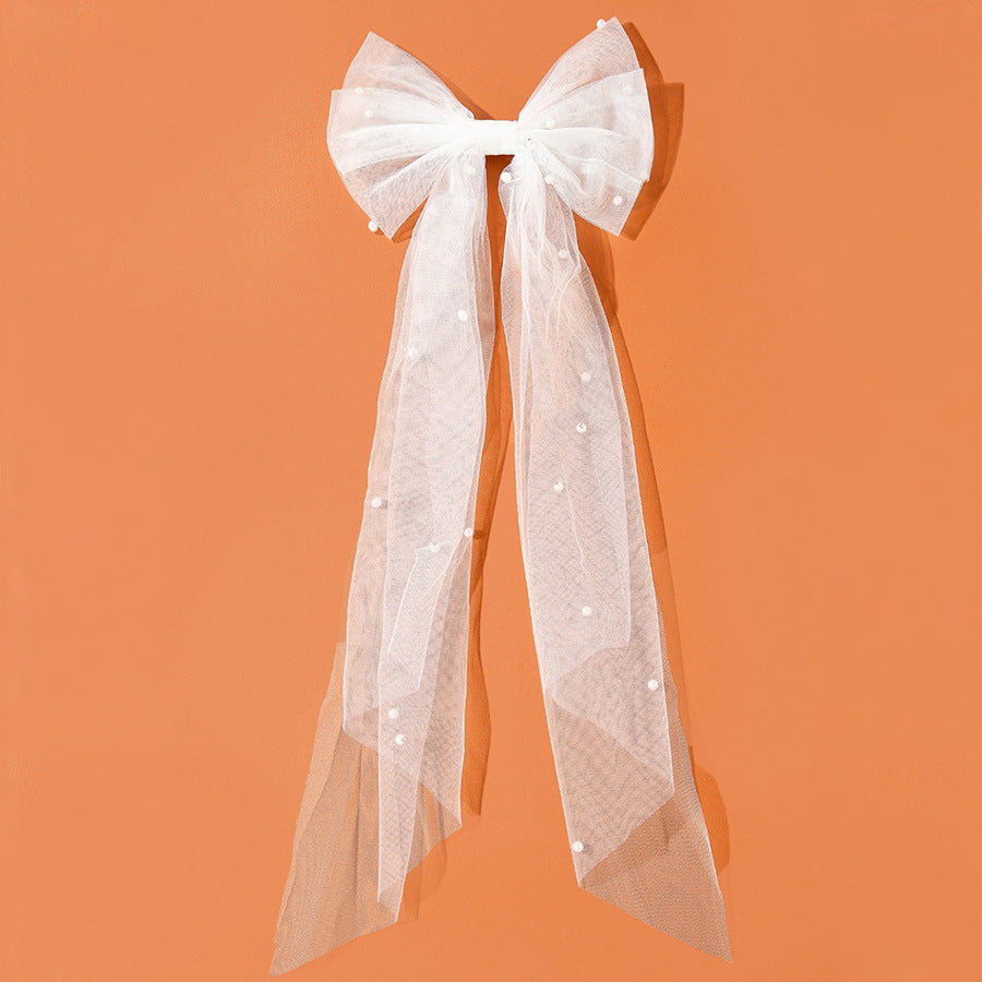 Women's Mesh Pearl Butterfly Hair Clip