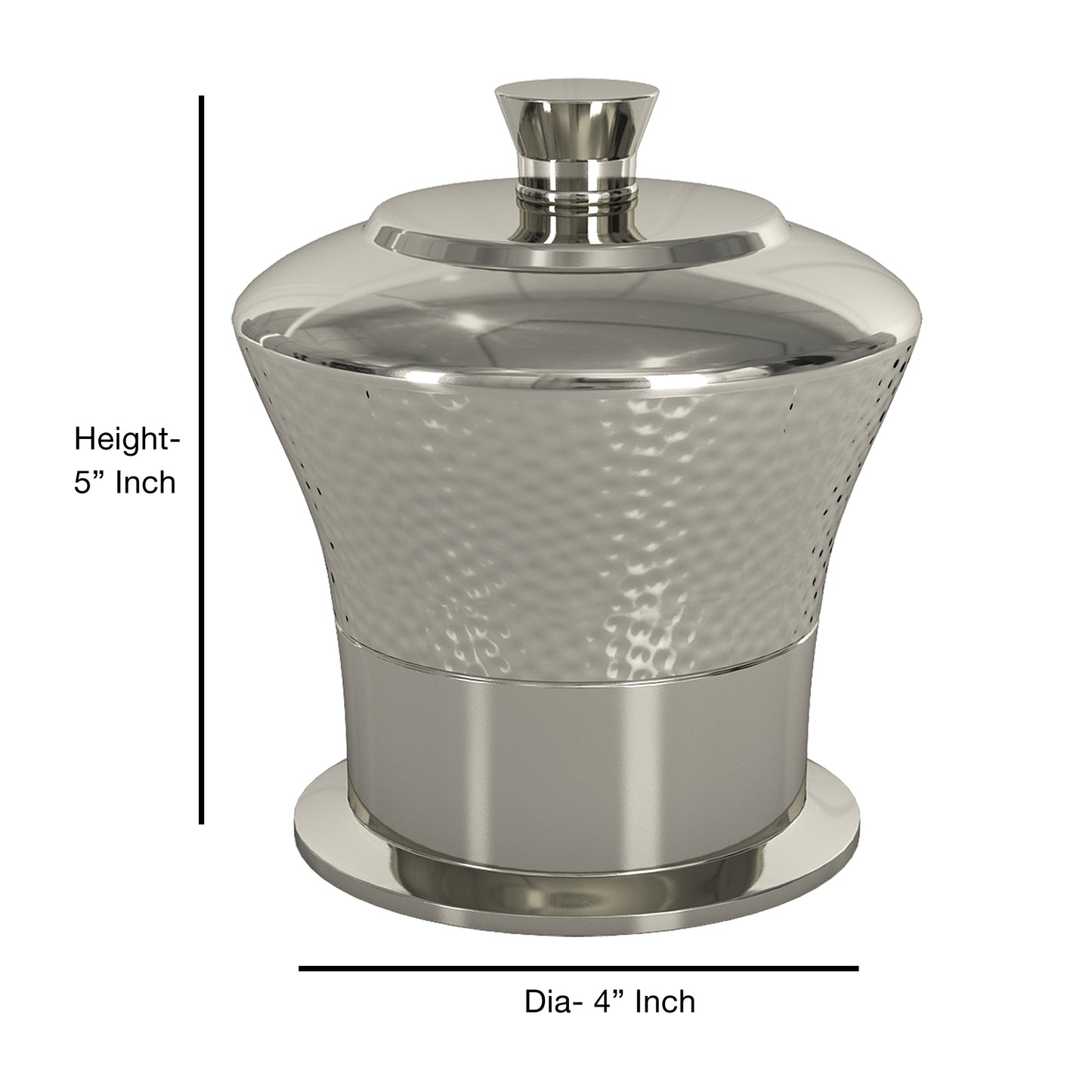 Classic Stainless Steel Vanity Jar Stylish Storage For Cotton