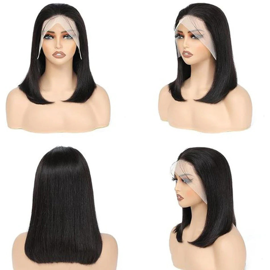 Brazilian Human Hair Wig 13x4 Straight Bob 200 Density for Women