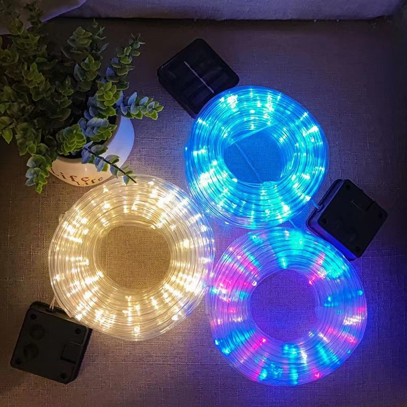 Solar Tube LED Outdoor Light Strip Waterproof Garden Decor 7M