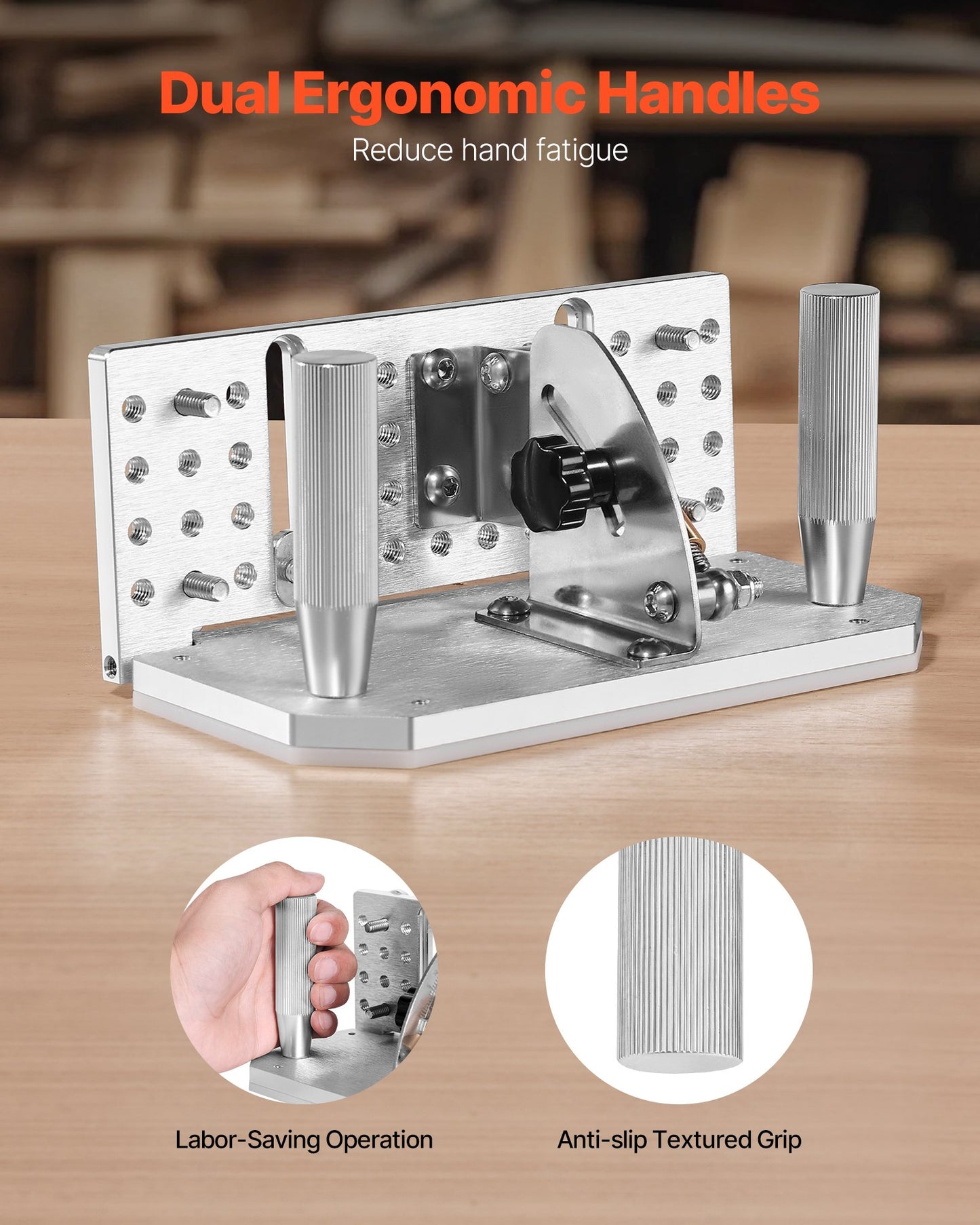 Adjustable Belt Grinder Knife Sharpening Jig with Dual Handles - 85°-115°