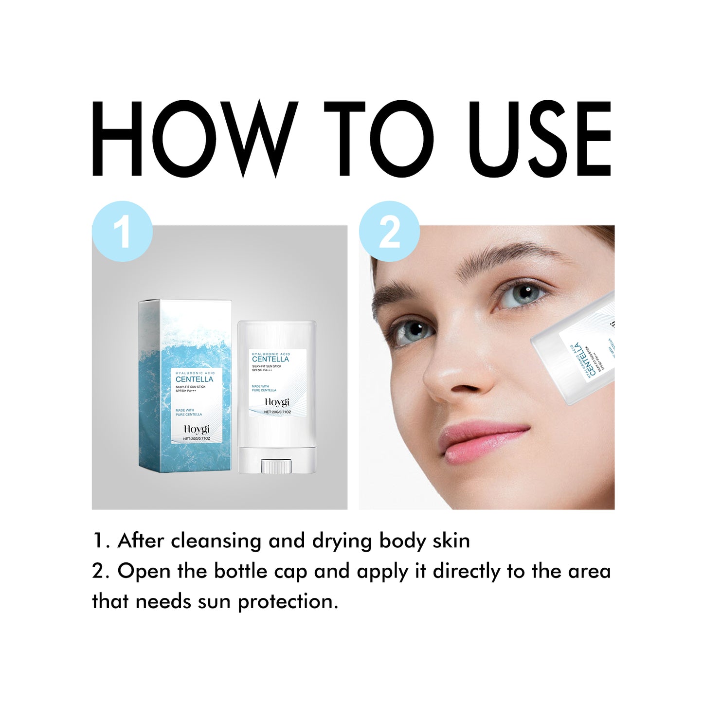 Hyaluronic Acid Sunscreen Stick - Moisturizing UV Protection