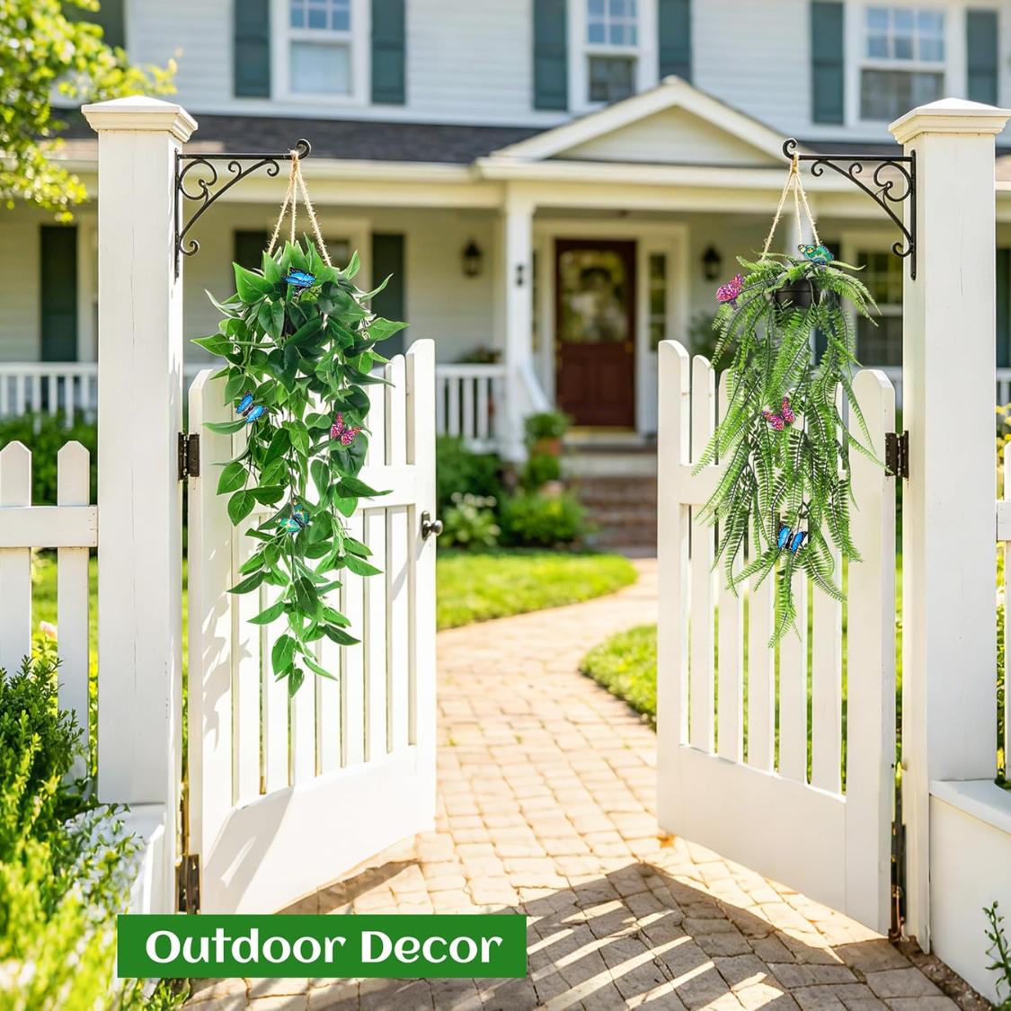 Artificial Hanging Plants with Butterflies - Eucalyptus Ivy Vines