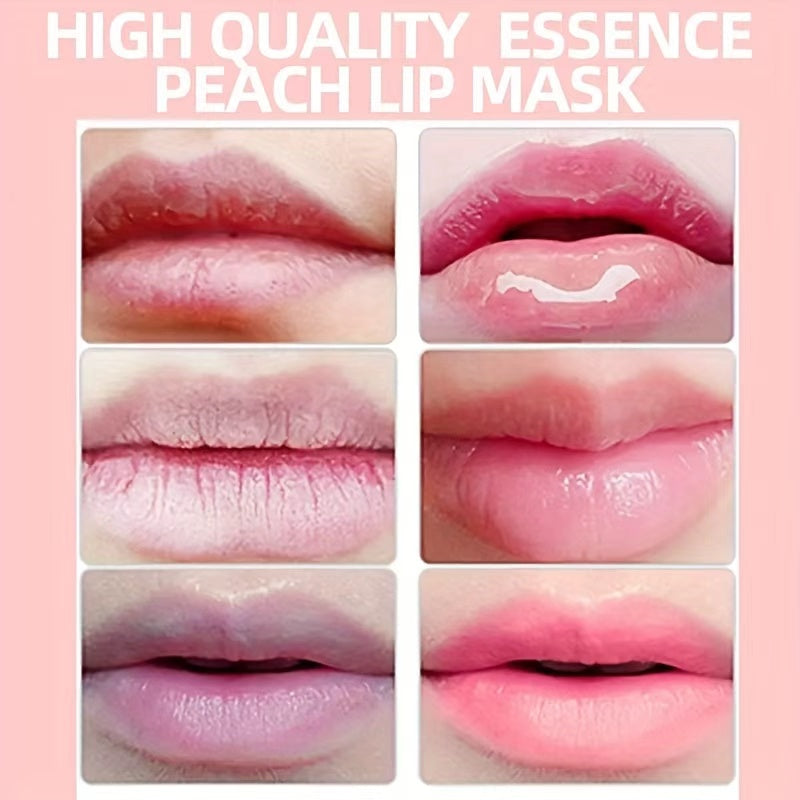 Collagen Lip Mask Set - Moisturizing, Exfoliating & Brightening Peach Lip Treatment