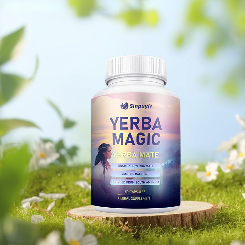 Yerba Mate Gut Health Supplement Capsules - 60 Count Natural Energy