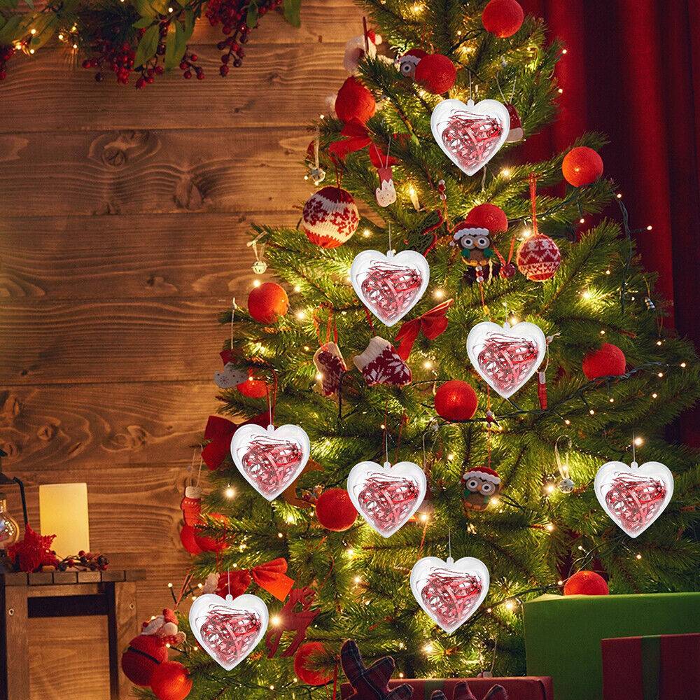 5PC Transparent Christmas Tree Baubles - DIY Ornament Decorations
