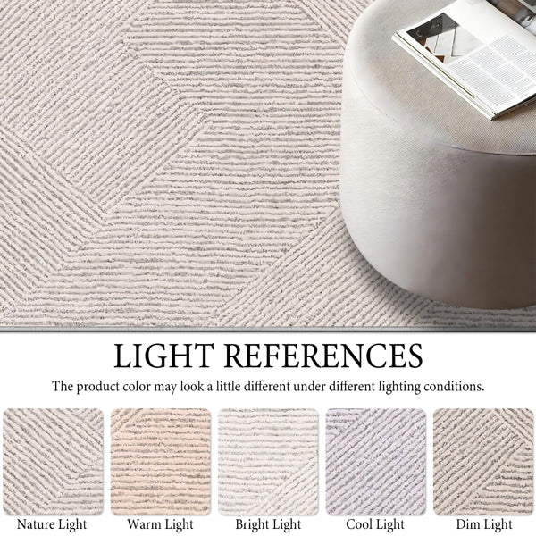 Large Brown Area Rug - Soft, Machine Washable, Non-Slip