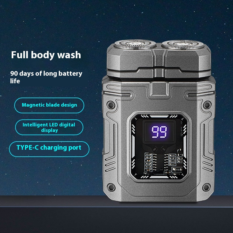 Rechargeable Electric Shaver with Digital Display