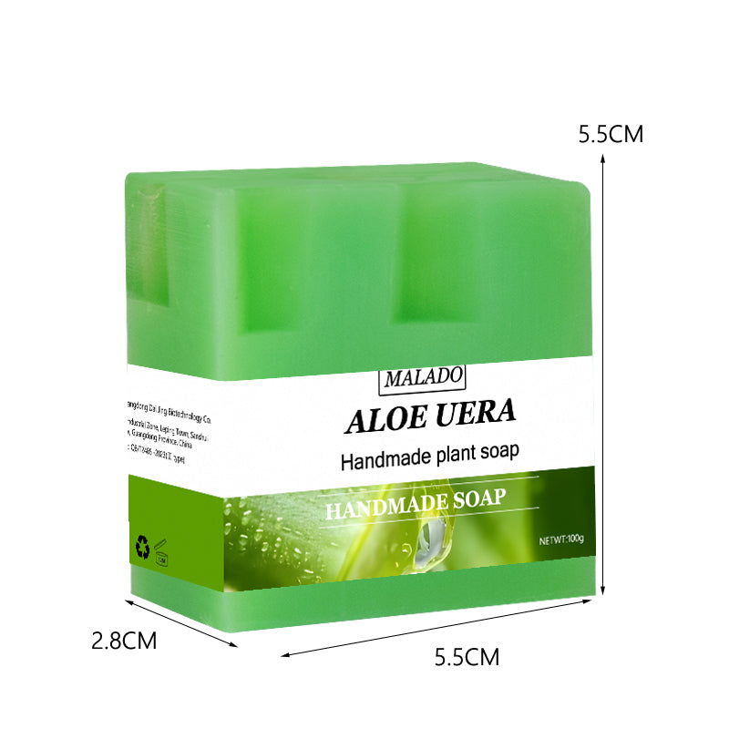 Square Aloe Vera Soap Bar, 100g