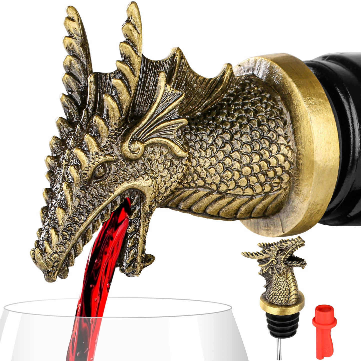 Dual Function Bottle Stopper and Faucet Dispenser - Multiple Colors
