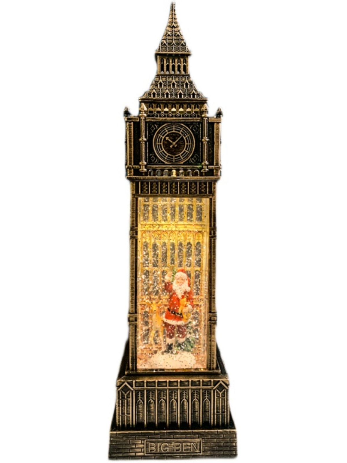 Christmas Snowman and Santa Ornament Set - Big Ben Retro Holiday Decor