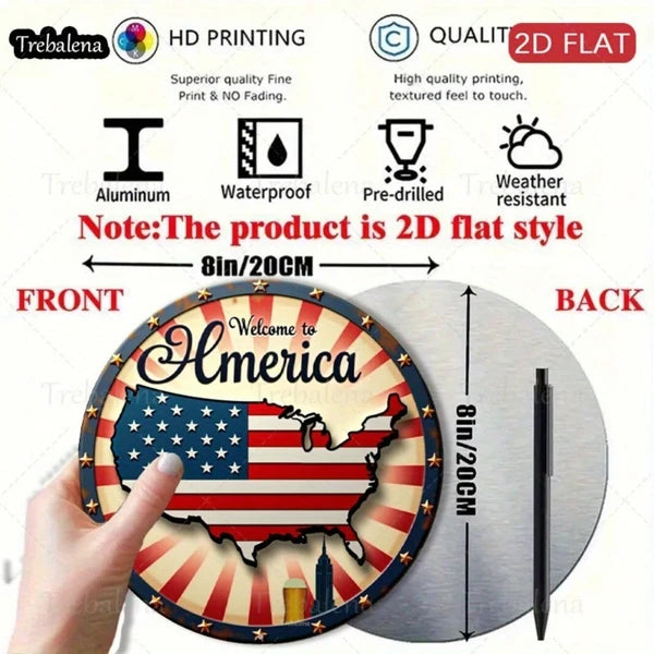 Metal Tin Wall Decoration - 20 cm x 20 cm
