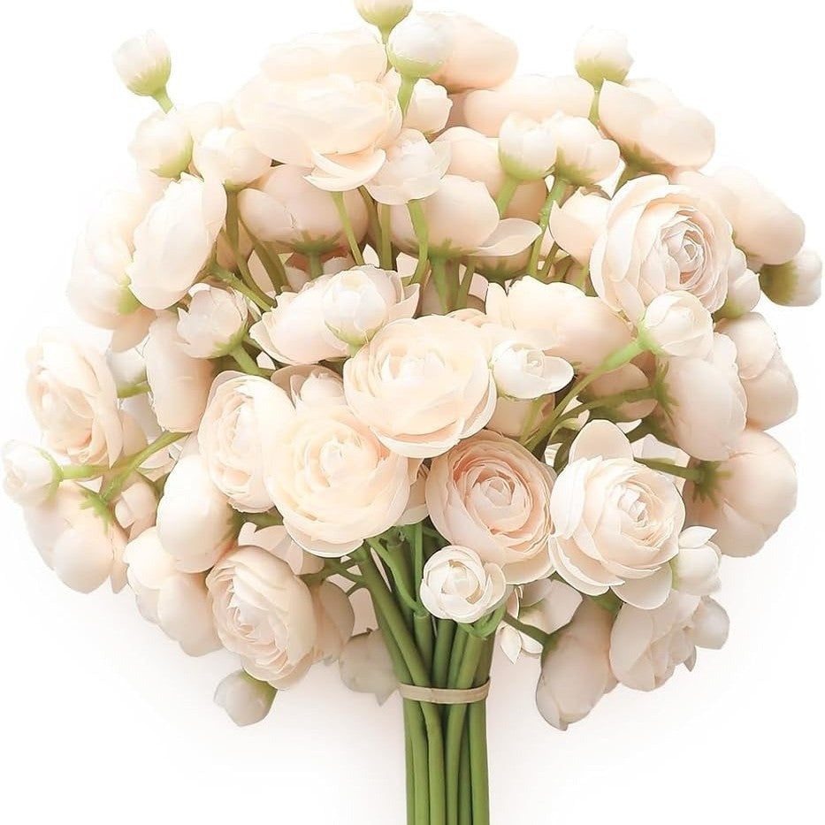 Mini Bridal Bouquet Decorative Flowers for Home & Wedding - 6pcs