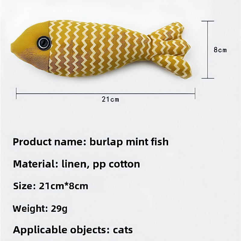 Pet Mint Fish Toy - Random Color Cat Toy for All Ages