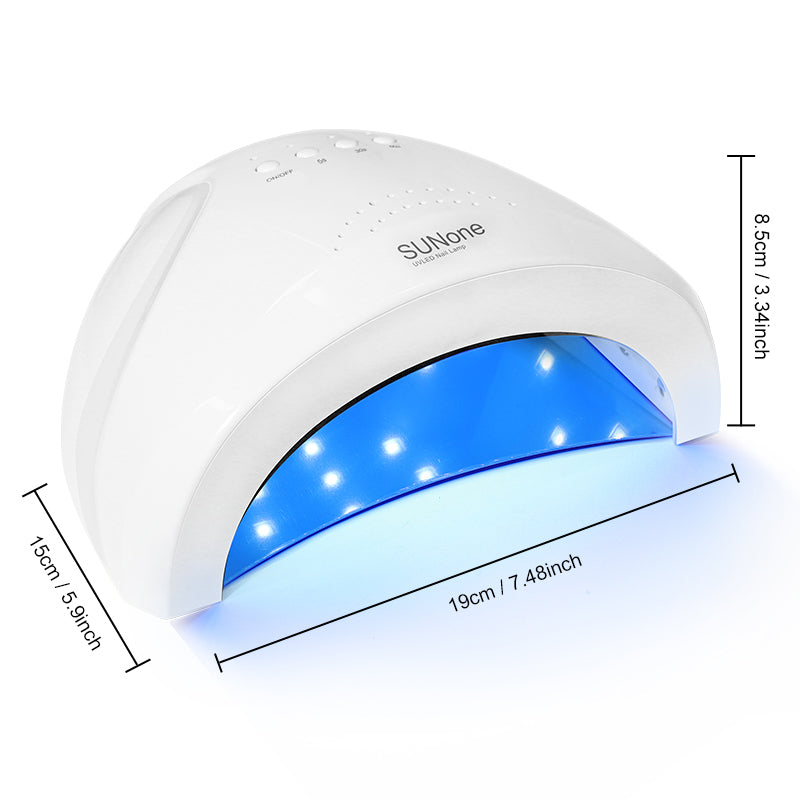UV LED Nail Lamp - 30 Bead Professional Gel Nail Dryer with 4 Timers - White