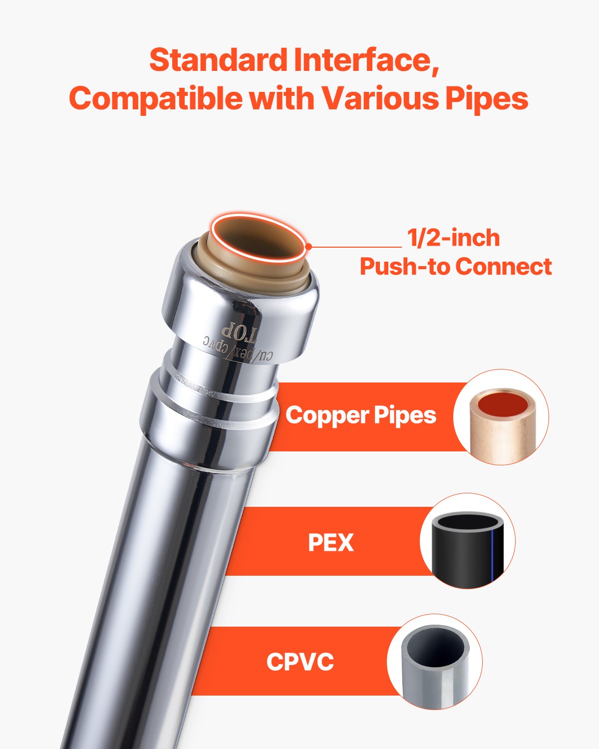 Frost-Free Garden Hose Bibb with Anti-Siphon Valve 1/2" Inlet 3/4" Outlet