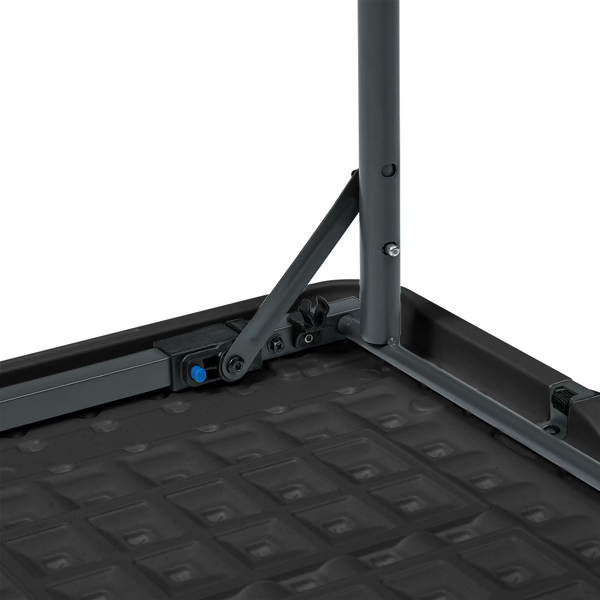 4-Foot Adjustable Height Folding Plastic Table - Black