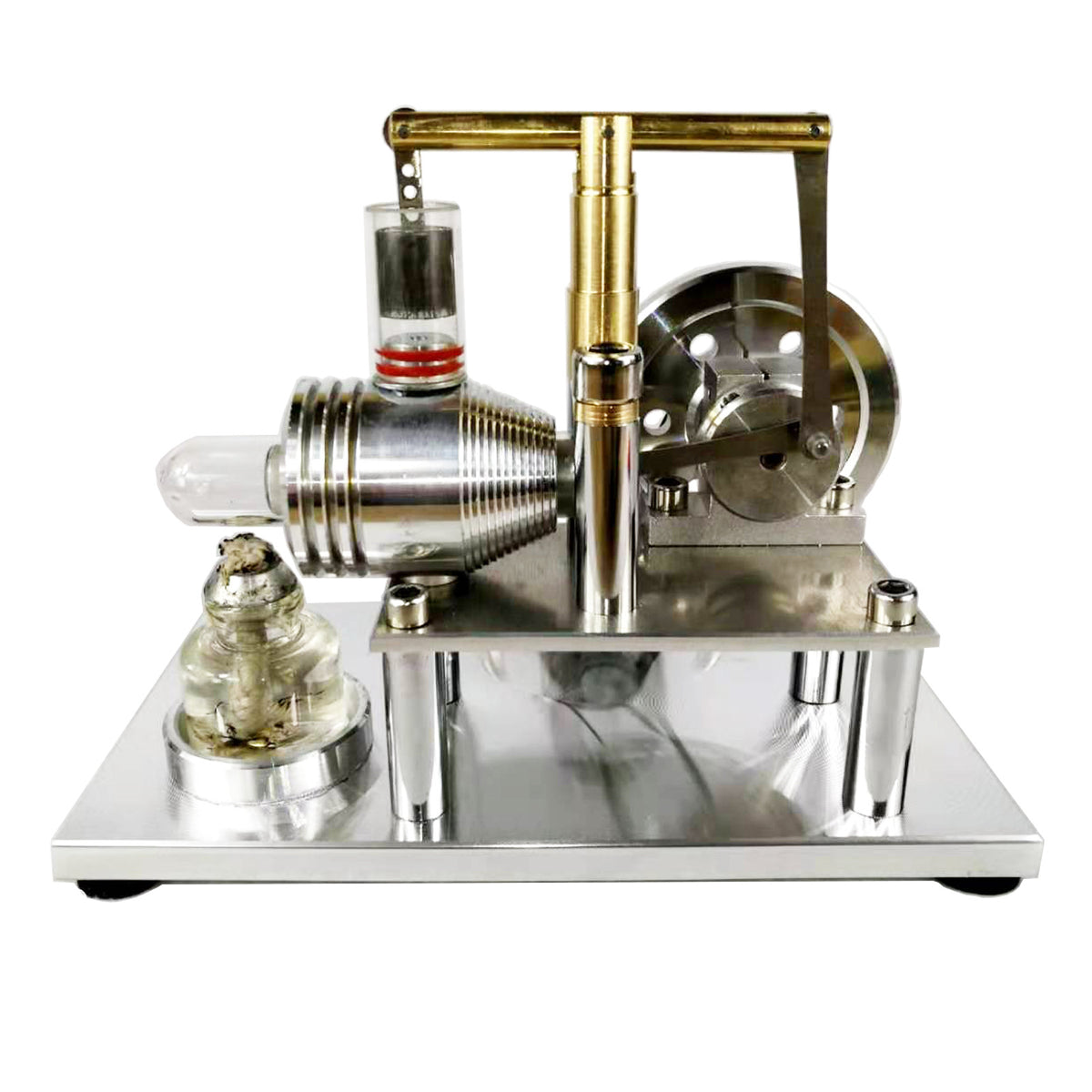 Experimental Stirling Engine Model Micro Engine - Silver