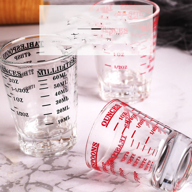 Lead-Free Italian Glass Graduated Measuring Cup for Kitchen & Home Use