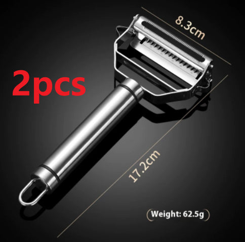 Multifunctional Stainless Steel Vegetable Peeler - 1 or 2 Pack