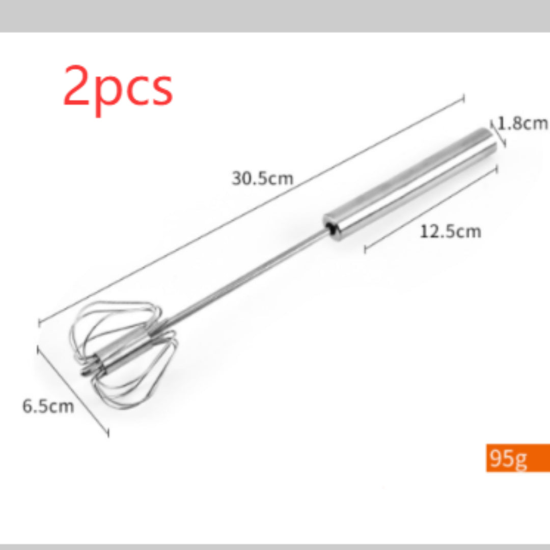 Stainless Steel Egg Beater Handheld Kitchen Tool - Semi Automatic, Easy to Use
