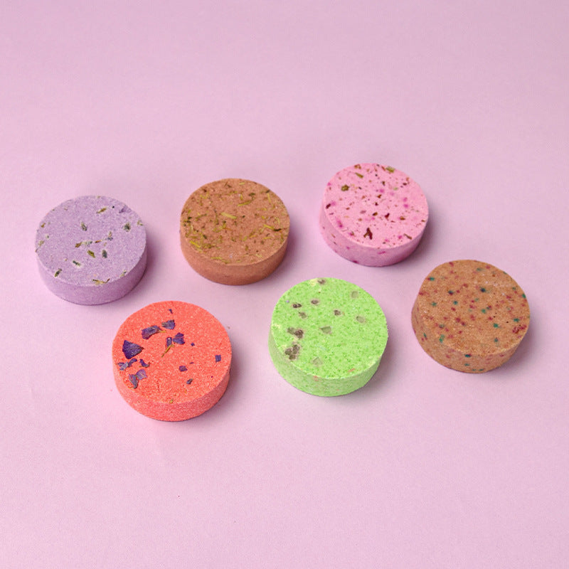 Aromatherapy Bath Tablets Set with Essential Oil - 6PCS, 30g, Sea Salt