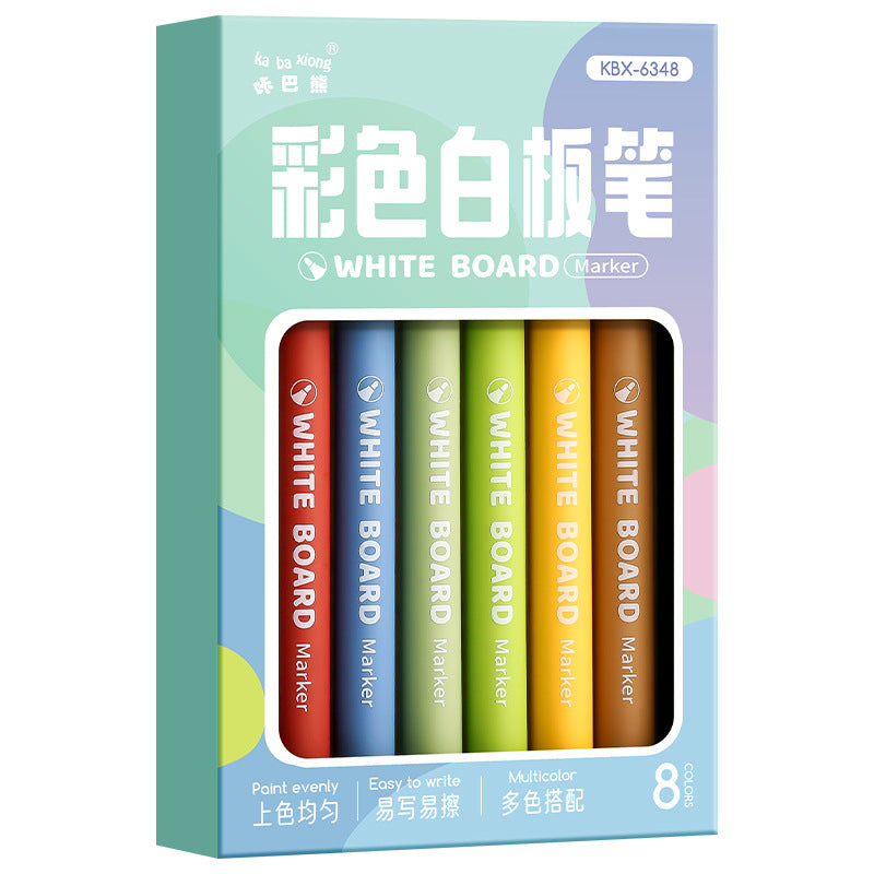 12-Color Erasable Whiteboard Markers Set for Office & Kids Drawing